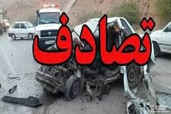 تصادف مینی بوس و نیسان در جنوب تهران