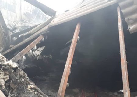 آتش‌سوزی کارخانه تولید پارچه در کمربندی اندیشه – تهران مهار شد